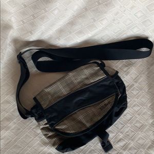 L. L. Bean crossbody trek plaid travel bag